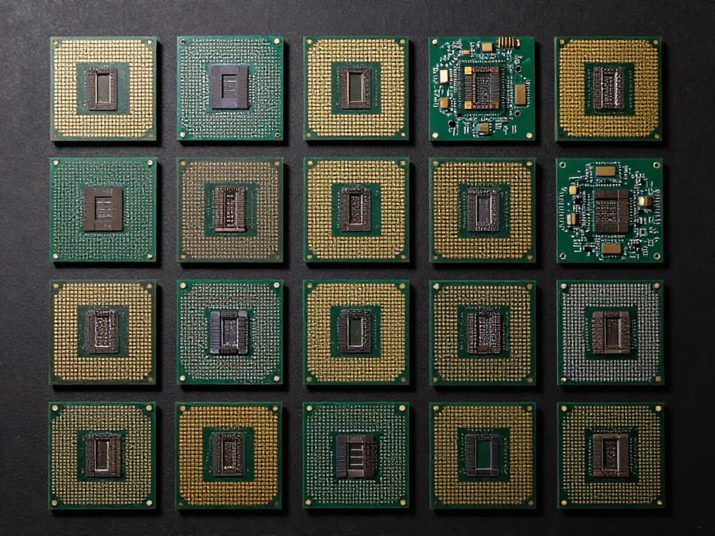 A collection of CPUs from many computer architectures